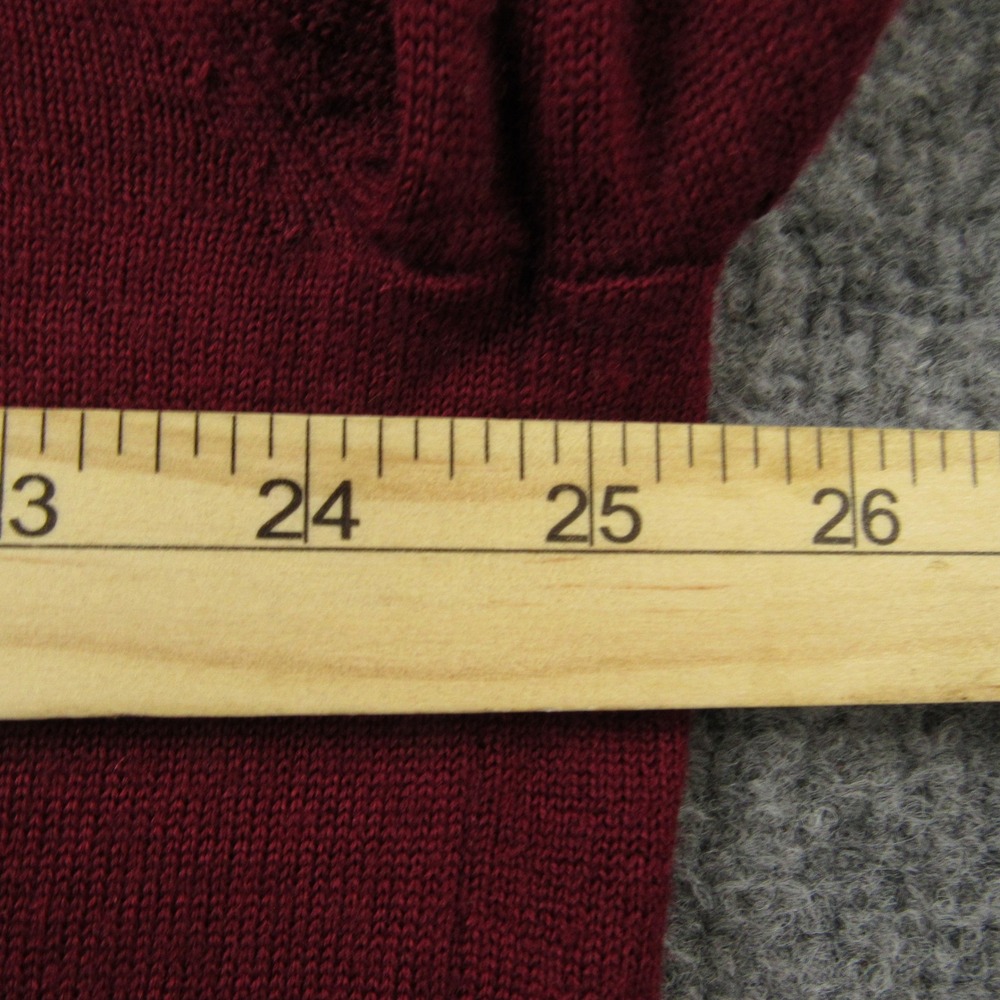 Linea Uomo Sweater Mens 4XLT Red Wool Blend Polo Collar Knit Pullover Big Tall - Picture 5 of 9